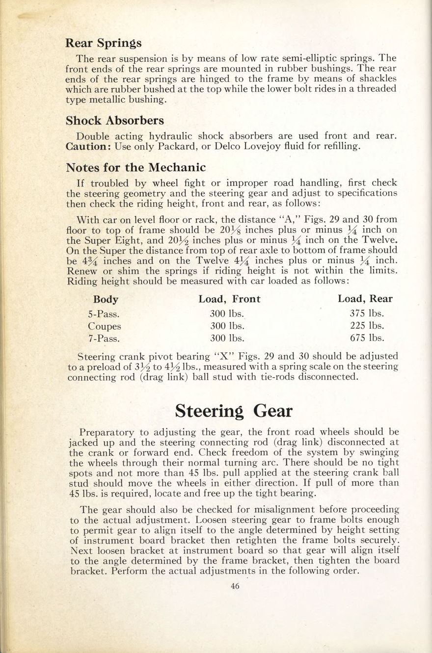 1938 Packard Super 8 and 12 Owners Manual Page 38